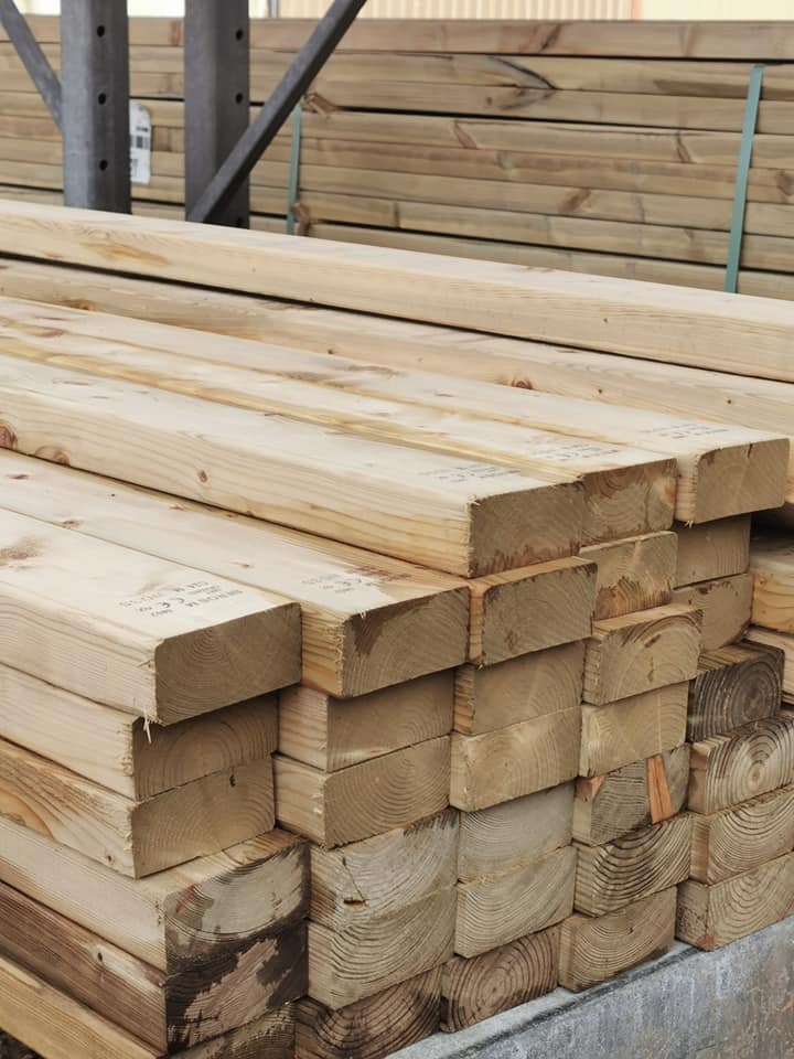 Sawn Treated C24 Carcassing Timber 47x100mm