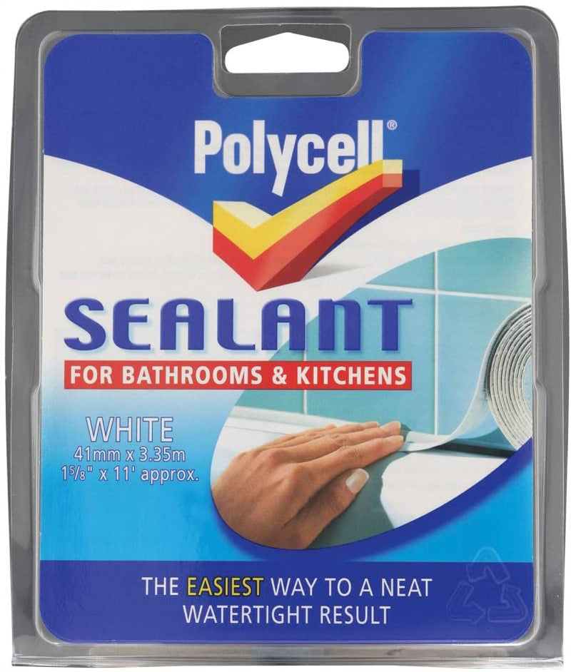 Polycell Seal Strip Bathroom/ Kitchen White 41mm