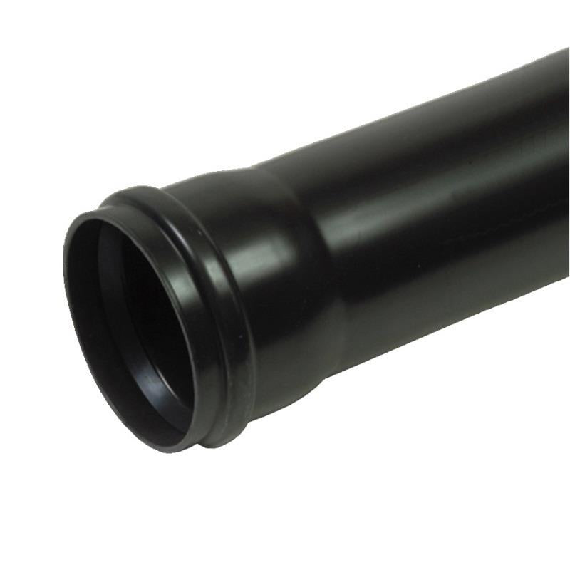 110mm Soil Pipe - Single Socket Black 3 Metre
