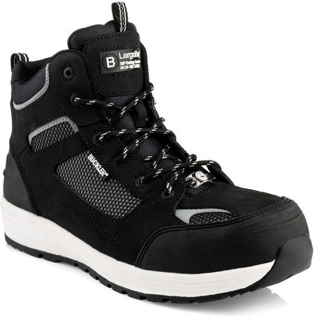 Buckbootz Tradez Black Lightweight Safety Lace Boot