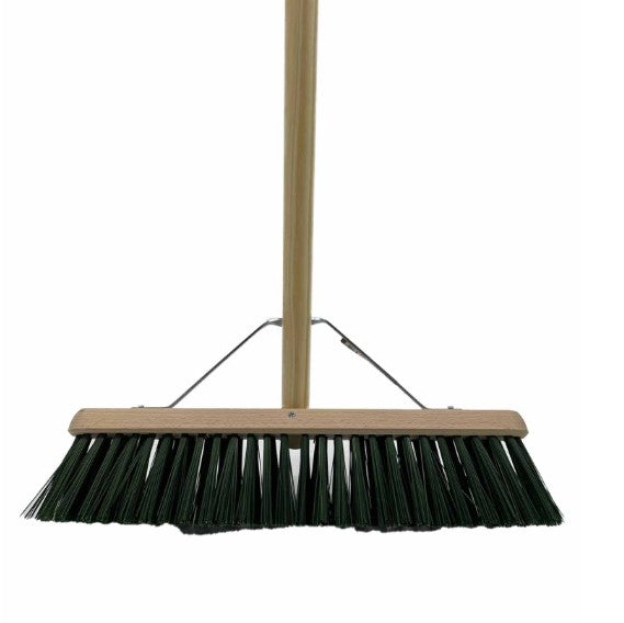 Hillbrush 18" Green/PVC Broom Complete