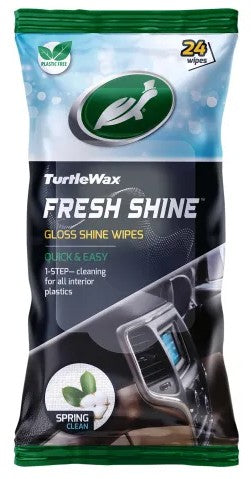 Turtle Wax Fresh Shine Gloss Wipes, Spring Fresh (Pack of 24)