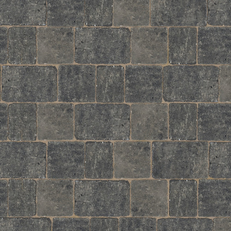 Woburn Rumbled Block / Brick Pavior - Graphite 134x134x50mm