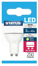 GU10 LED 3W 250 Lumen 100 Degree Pearl Warm White