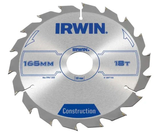 Irwin Circular Saw Blade 165mm