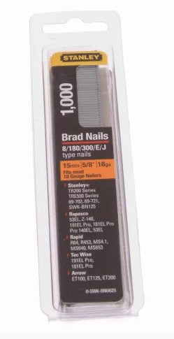 Stanley SWKBN Brad Nail 15mm SWKBN062 (Pack 1000)