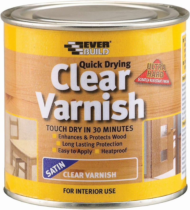 Everbuild Clear Varnish Satin 750ml