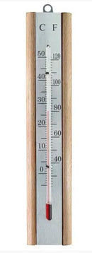 Faithfull Thermometer Wall Beech Silver 200mm