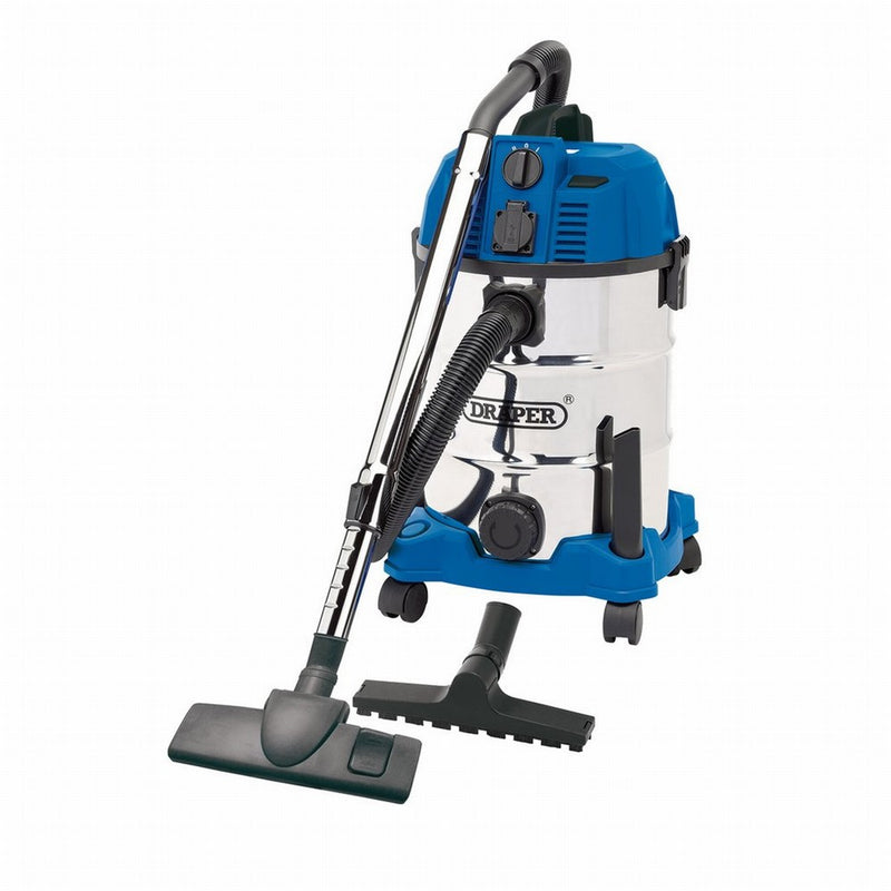 Draper Wet And Dry Vacuum Cleaner With Stainless Steel Tank 30L