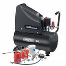 Draper Oil-Free Compressor 24L & Air Tool Kit