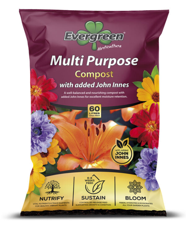 Evergreen Multi Purpose Compost With Added John Innes 60L