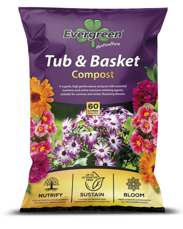 Evergreen Tub & Basket Compost 60L