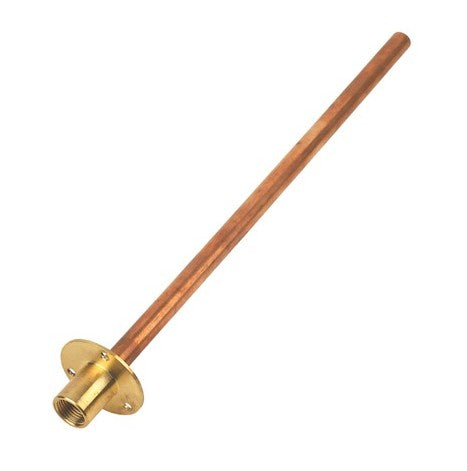 1/2" Hose Union Wallplate With 14" Copper Tube (15mm)