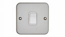 Metal Clad 1g 2w Plate Switch