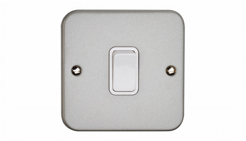 Metal Clad 1g 2w Plate Switch