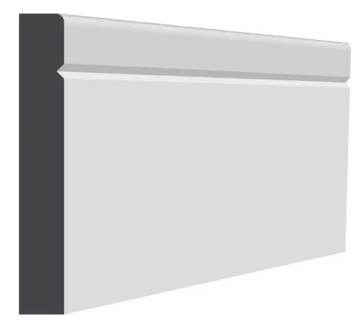 MDF Primed V Groove & Chamfered Skirting 18x119mm 4.4M Length