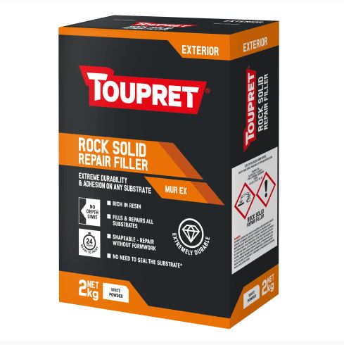 Toupret Exterior Rock Solid Repair Filler 2kg