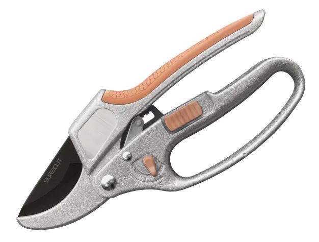 Kent & Stowe SureCut Hardwood Anvil Ratchet Secateurs