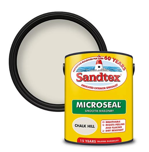 Sandtex Microseal Smooth Masonry Paint Chalk Hill 5L