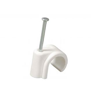 Talon 22mm Nail In Pipe Clips 100 Pack White