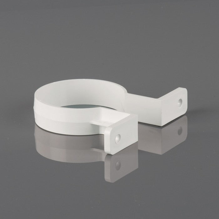 BM BR207A 68mm Round Downpipe Bracket White
