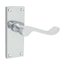 Victorian Scroll Latch Handles - Polished Chrome 114 x 42mm