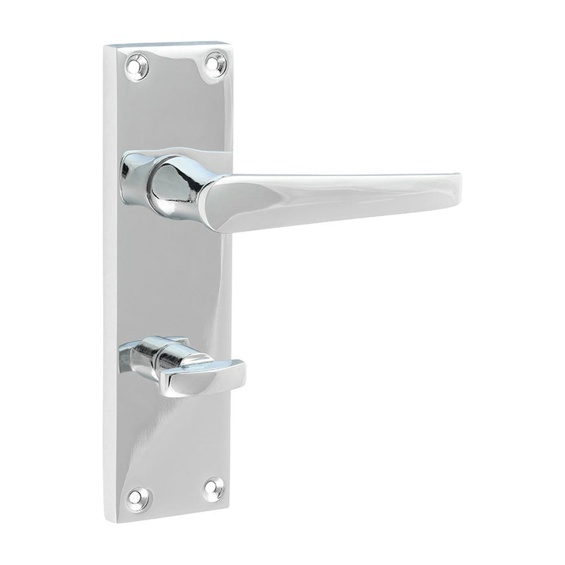 Victorian Straight Bathroom Handles - Polished Chrome 152 x 43mm