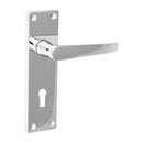 Victorian Straight Lock Handles - Polished Chrome 152 x 43mm