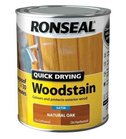 Ronseal Quick Dry Woodstain Natural Oak 750ml