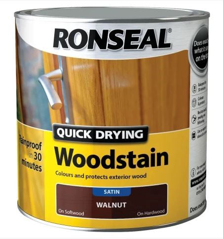 Ronseal Quick Dry Woodstain Walnut 750ml