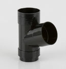 BM BR218B 68mm Round PVCu Downpipe Branch 112.5° Black