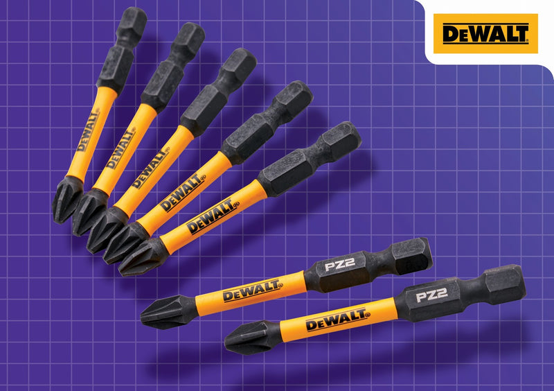 DeWalt 5+2 PZ2 Screwdriver Bit Pack