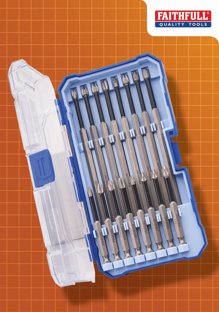 Faithfull Long Series Impact Driver Bit Set
