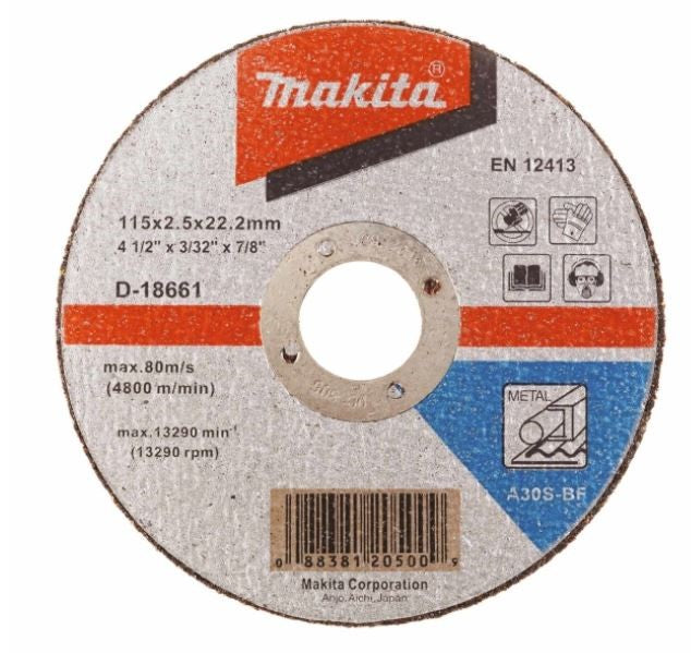 Makita Cutting Disc 115mm Metal Pack Of 10