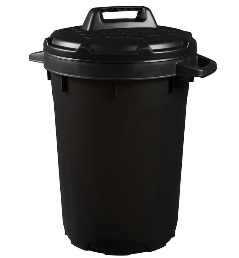 Strata Heavy Duty Dustbin 90L Black