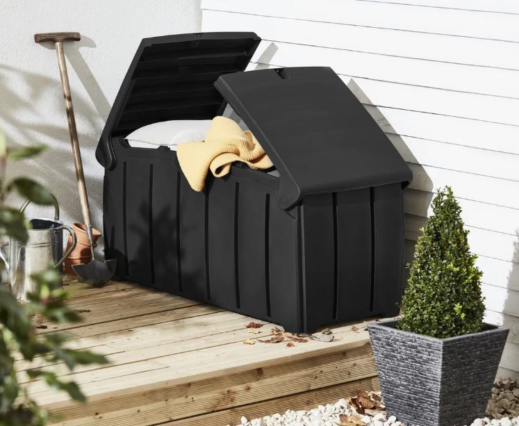Strata 322L Garden Storage Box Black