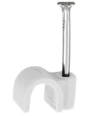 3.5mm White Cable Clips (Pack of 18)