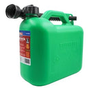 Faithfull Plastic Fuel Can Green 5 litre