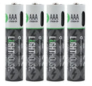 Lighthouse AAA USB-C Rechargeable Li-ion Battery Pack of 4