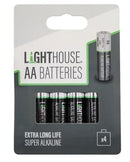 Lighthouse AA LR6 Alkaline Batteries 2400 mAh (Pack 4)