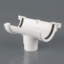 BM BR045A 112mm Half Round Running Outlet White