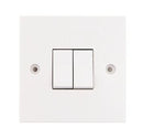 Vimark 10A 2G 2W Plate Switch