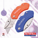 Faithfull Hi-Vis Folding Utility Knife