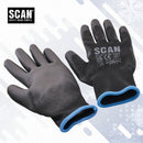 Scan Black PU Gloves (5 Pairs)