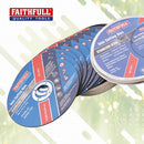 Faithfull 115mm (4.5in) Inox Discs Tin Of 10