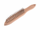 Faithfull Heavy-Duty Stainless Steel Wire Scratch Brush - 4 Row