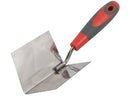 Faithfull Internal Corner Trowel Stainless Steel Soft Grip