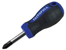 Faithfull Soft Grip Screwdriver 2Pz x 38mm Stubby