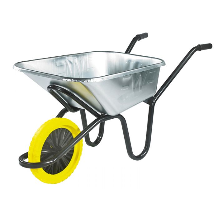 Wheelbarrow - Invincible 120L Galvanised With Puncture Proof Tyr