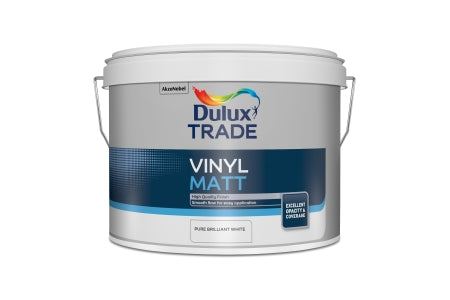 Dulux Trade Vinyl Matt Pure Brilliant White 7.5 Litre